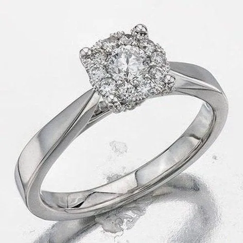 Round Starburst .50ct Engagement ring