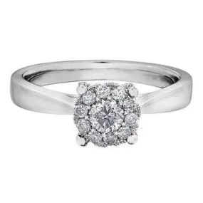 Round Starburst .50ct Engagement ring