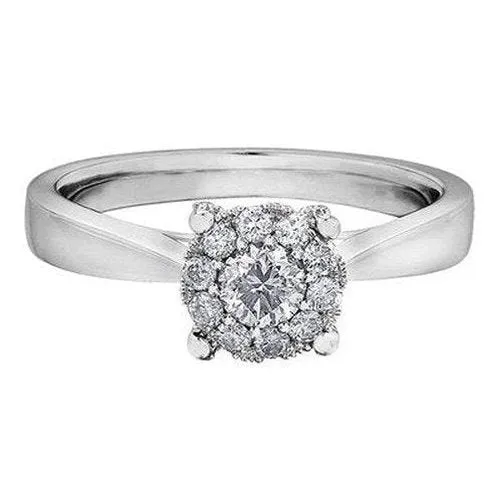 Round Starburst .50ct Engagement ring