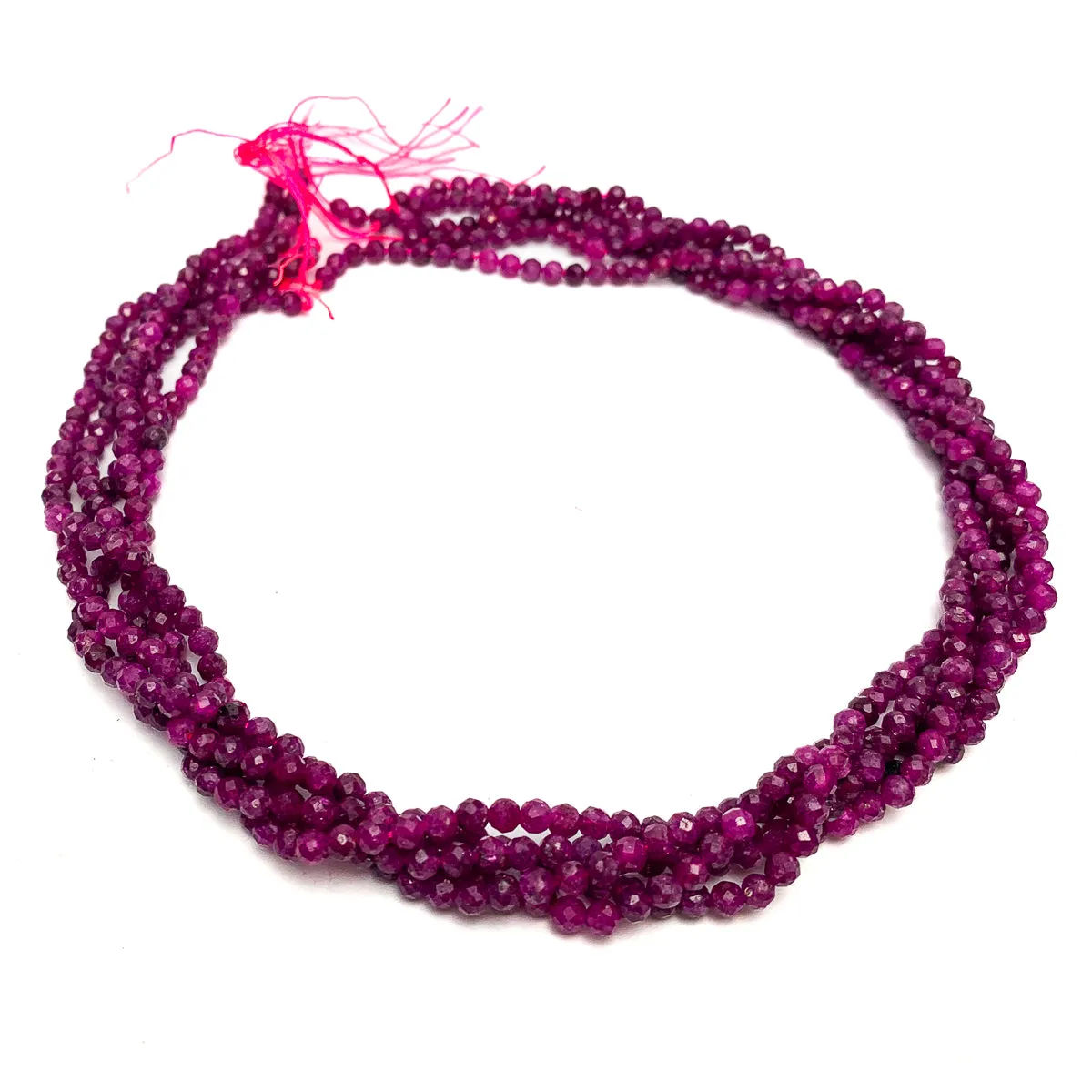 Ruby India 4mm Faceted Rounds