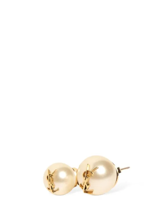 Saint Laurent   YSL imitation pearl stud earrings 