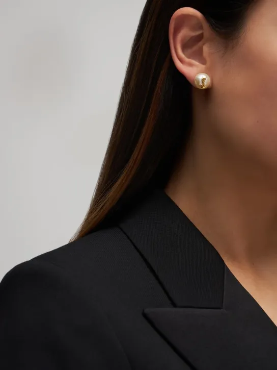 Saint Laurent   YSL imitation pearl stud earrings 