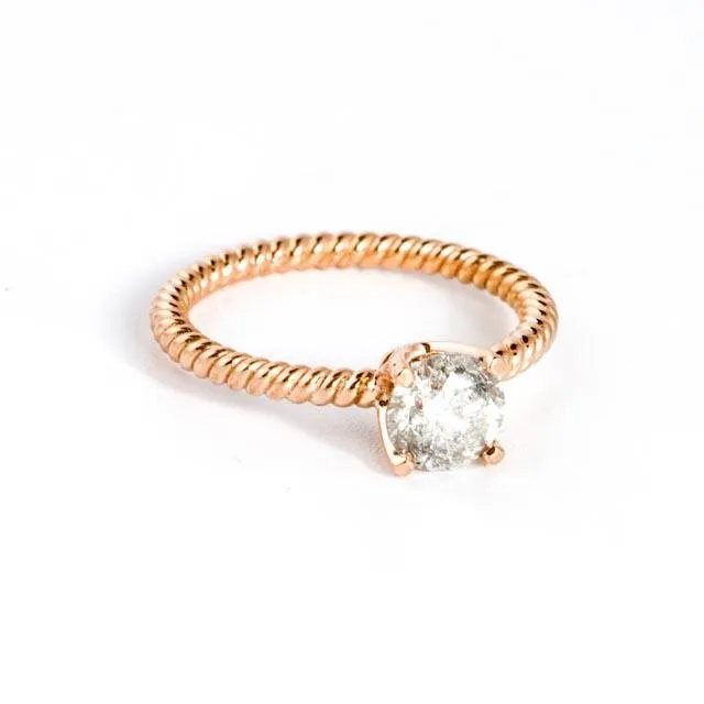 Salt and Peppered Diamond Ring