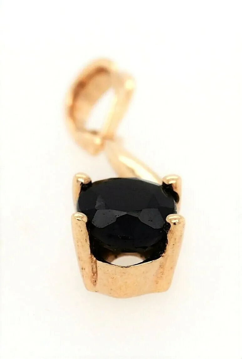 Sapphire & Diamond 9ct Yellow Gold Pendant Fine Jewellery Gemstone Necklace