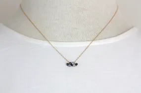 Sapphire Mini Cluster Necklace