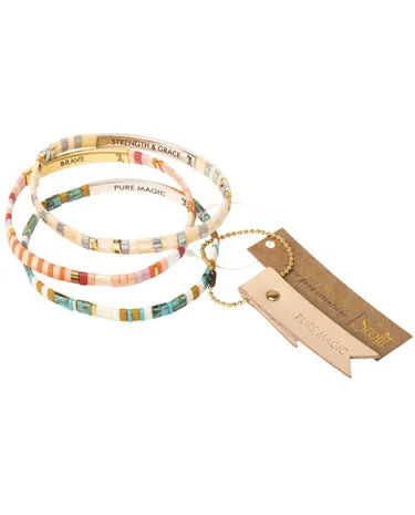 Scout Curated Wears - Good Karma Miyuki Bracelet - Pure Magic - Turquoise/Silver