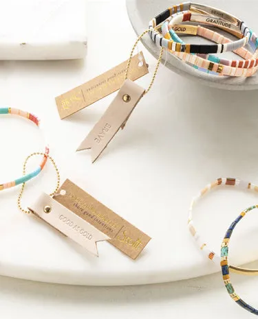 Scout Curated Wears - Good Karma Miyuki Bracelet - Pure Magic - Turquoise/Silver