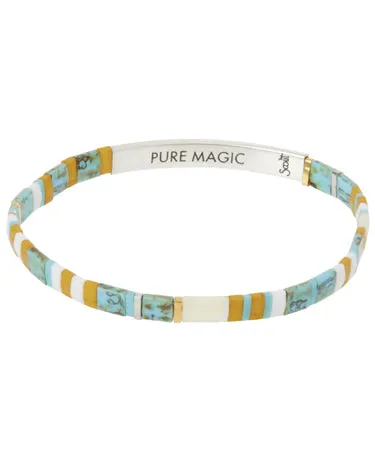 Scout Curated Wears - Good Karma Miyuki Bracelet - Pure Magic - Turquoise/Silver
