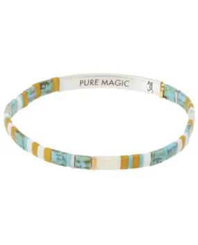 Scout Curated Wears - Good Karma Miyuki Bracelet - Pure Magic - Turquoise/Silver
