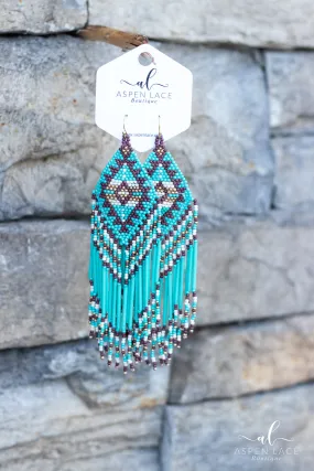 Seed Bead Earrings (Turquoise)