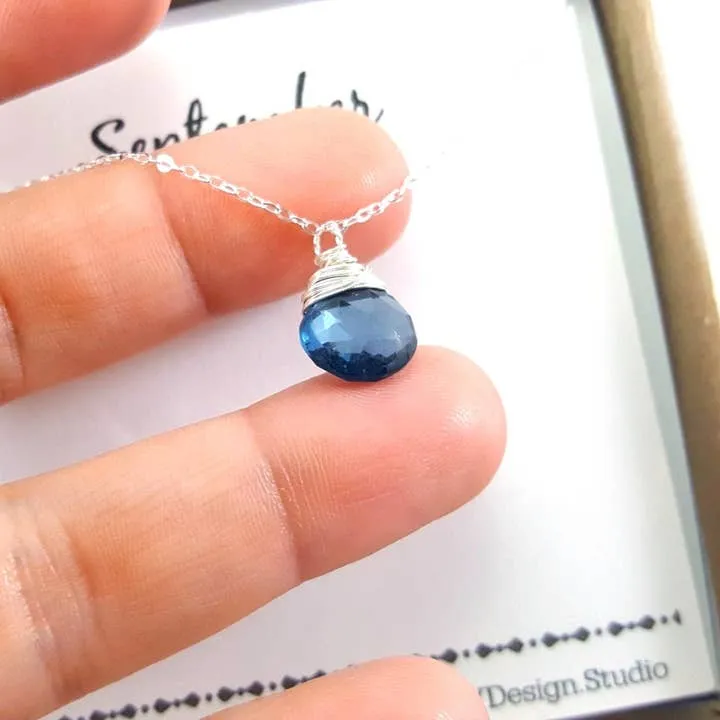 September Birthstone Briolette Necklace