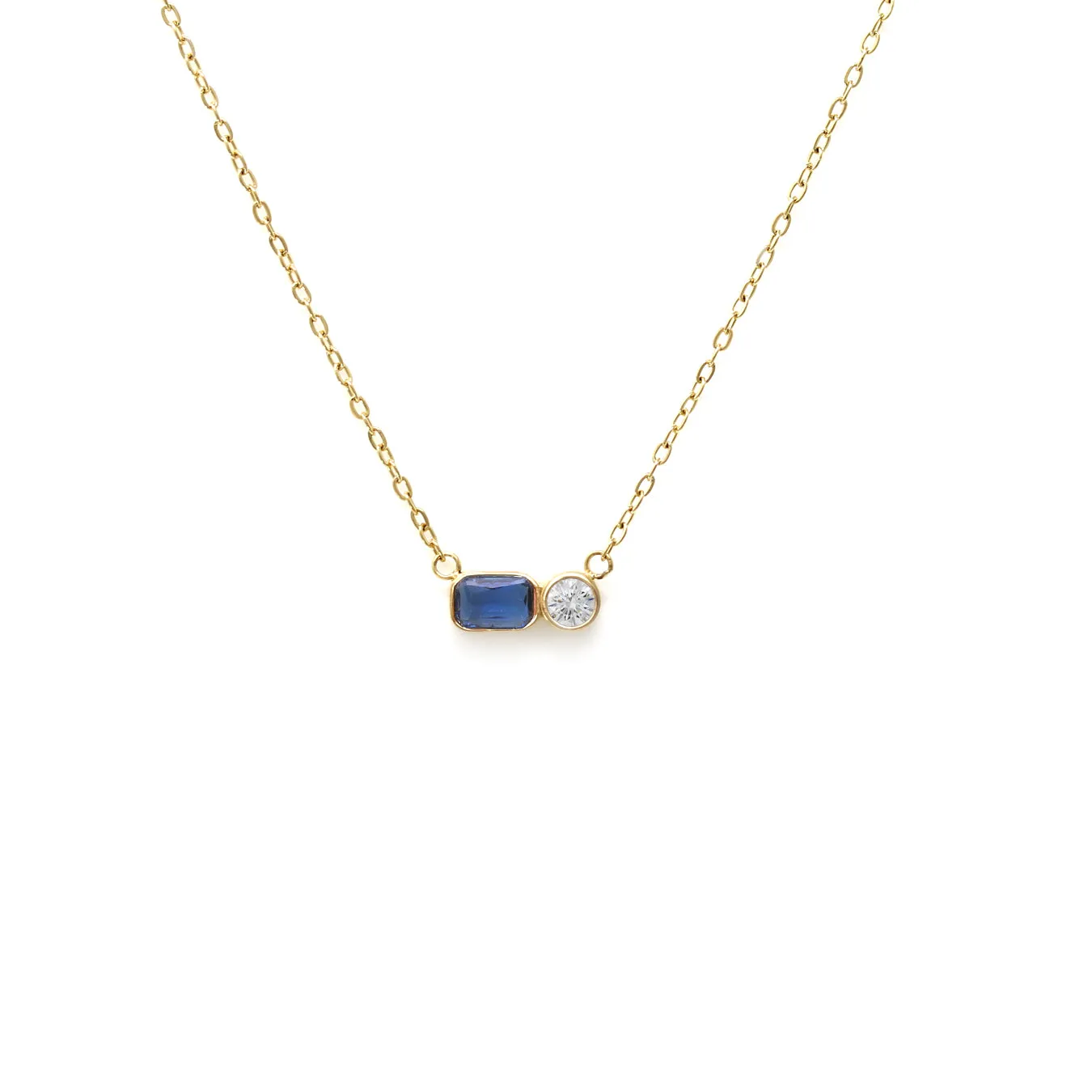 September Sapphire Birthstone Gift Set - Yellow Gold