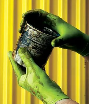 SHOWA Best Glove X-Large Hi-Viz Green 9.5" N-DEX Free 4 mil Accelerator Free Nitrile Powder-Free Disposable Gloves With Textured Finger Tip Finish
