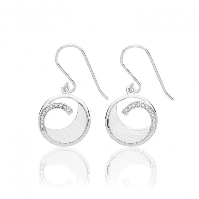 Silver & Co Mother of Pearl Cubic Zirconia Earrings SEG0087