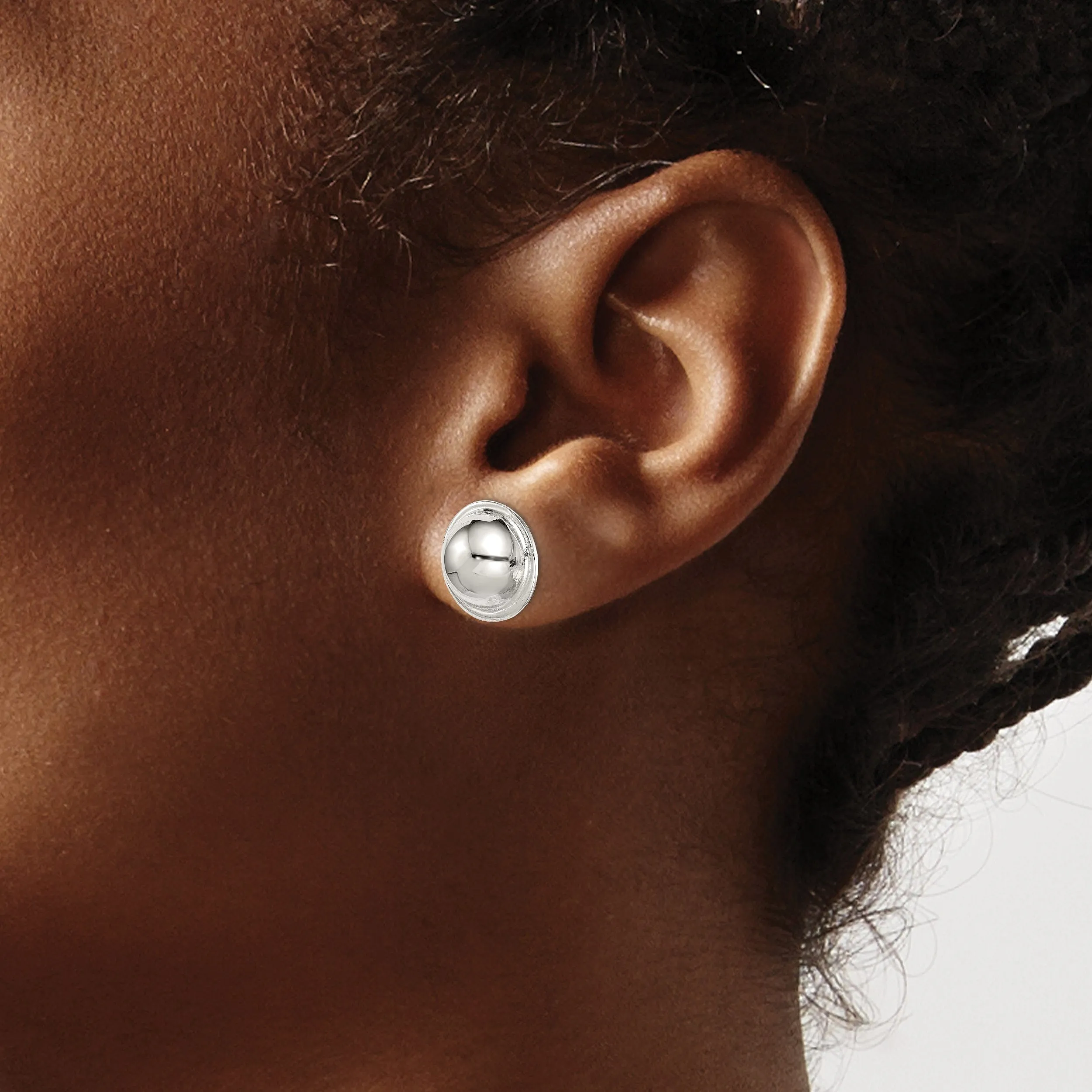 Silver Circle With Outer Ring Post Earrings