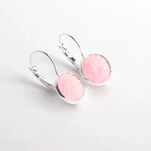 Simplee Korean Fashion Earrings with Round Stone for Women Silver Color Hanging Earing 2023 Trend Jewelry K-pop Accessories