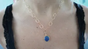 Small Sapphire Stone Necklace