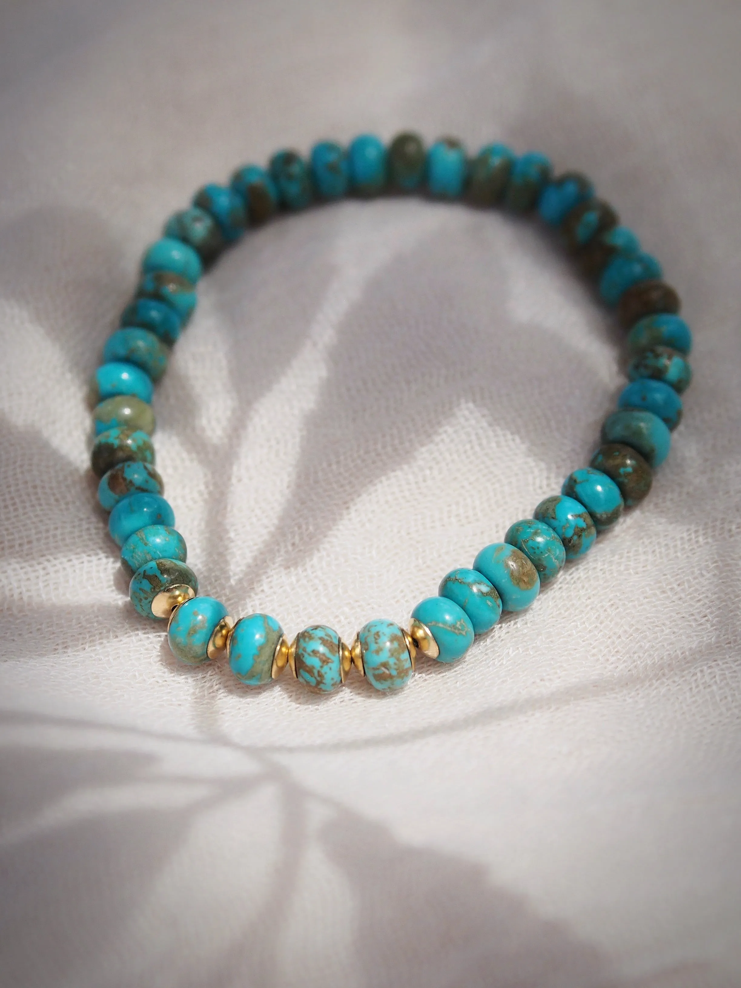 Small Stretchy Turquoise Bracelet - Kaili