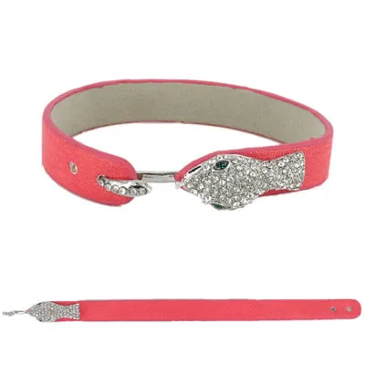 Snake Bling on Leather Strap (6 color options)