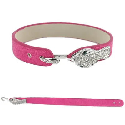 Snake Bling on Leather Strap (6 color options)