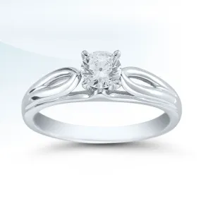 Solitaire Setting with Open Shank