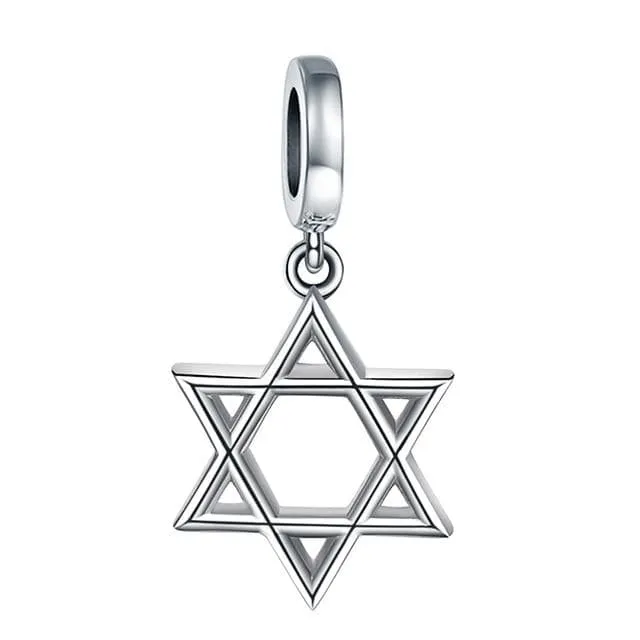 Sterling Silver 972 Jewish Israel Religious Charms to fit Pandora bracelet