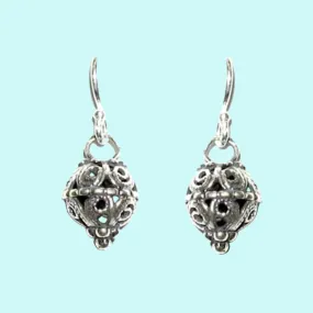 Sterling silver earrings, silver earring sterling,  Silver Filigree earrings. Ethnic silver jewelry