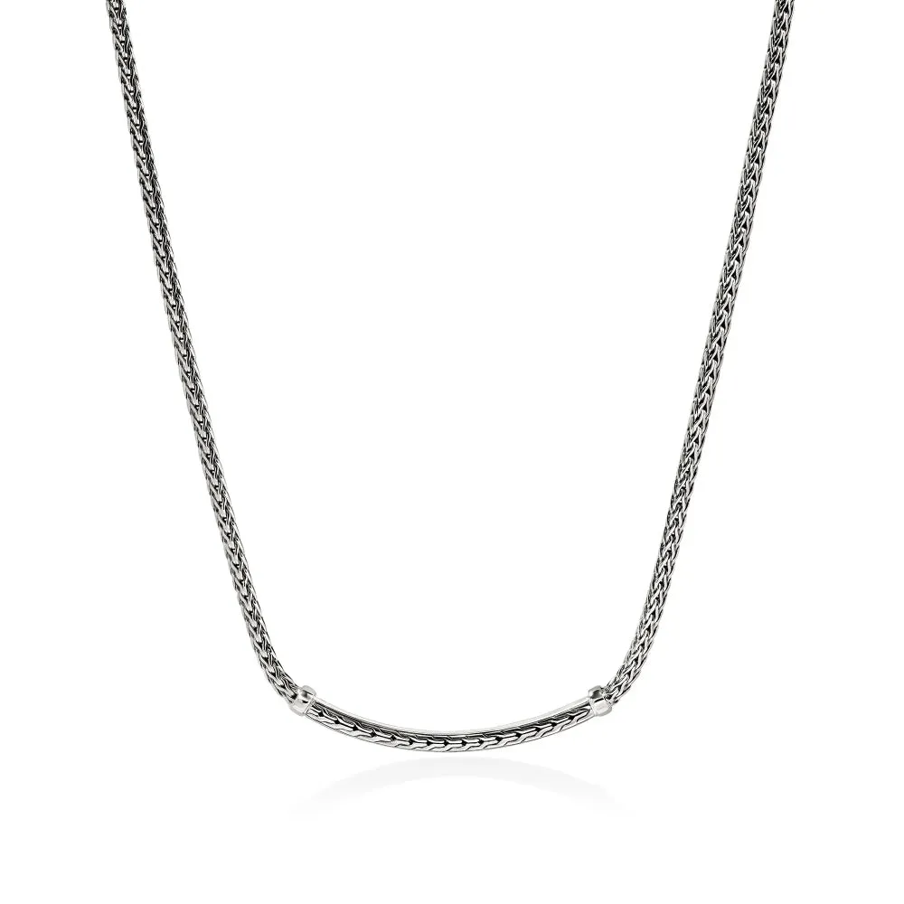 Sterling Silver Essential Pave Black Sapphire Necklace