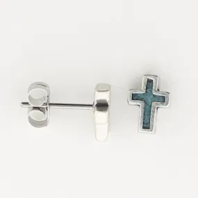 Sterling Silver Inlaid Turquoise Earrings