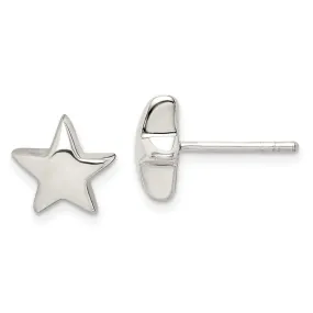 Sterling Silver Star Design Post Earrings