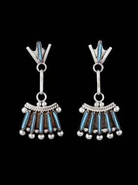 Sterling Silver Turquoise Zuni Post Earrings