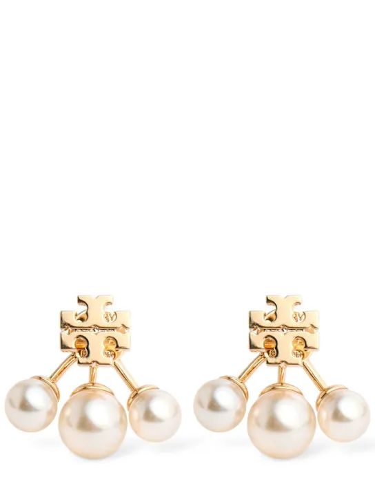 Tory Burch   Kira faux pearl front-back earrings 