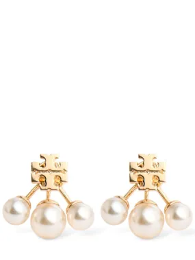 Tory Burch   Kira faux pearl front-back earrings 