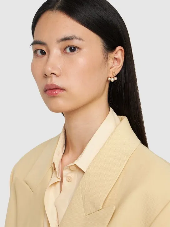Tory Burch   Kira faux pearl front-back earrings 