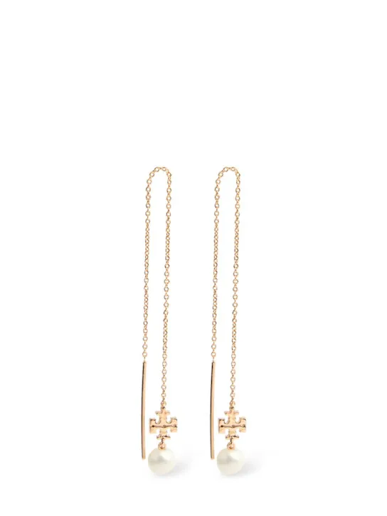 Tory Burch   Kira faux pearl long earrings 
