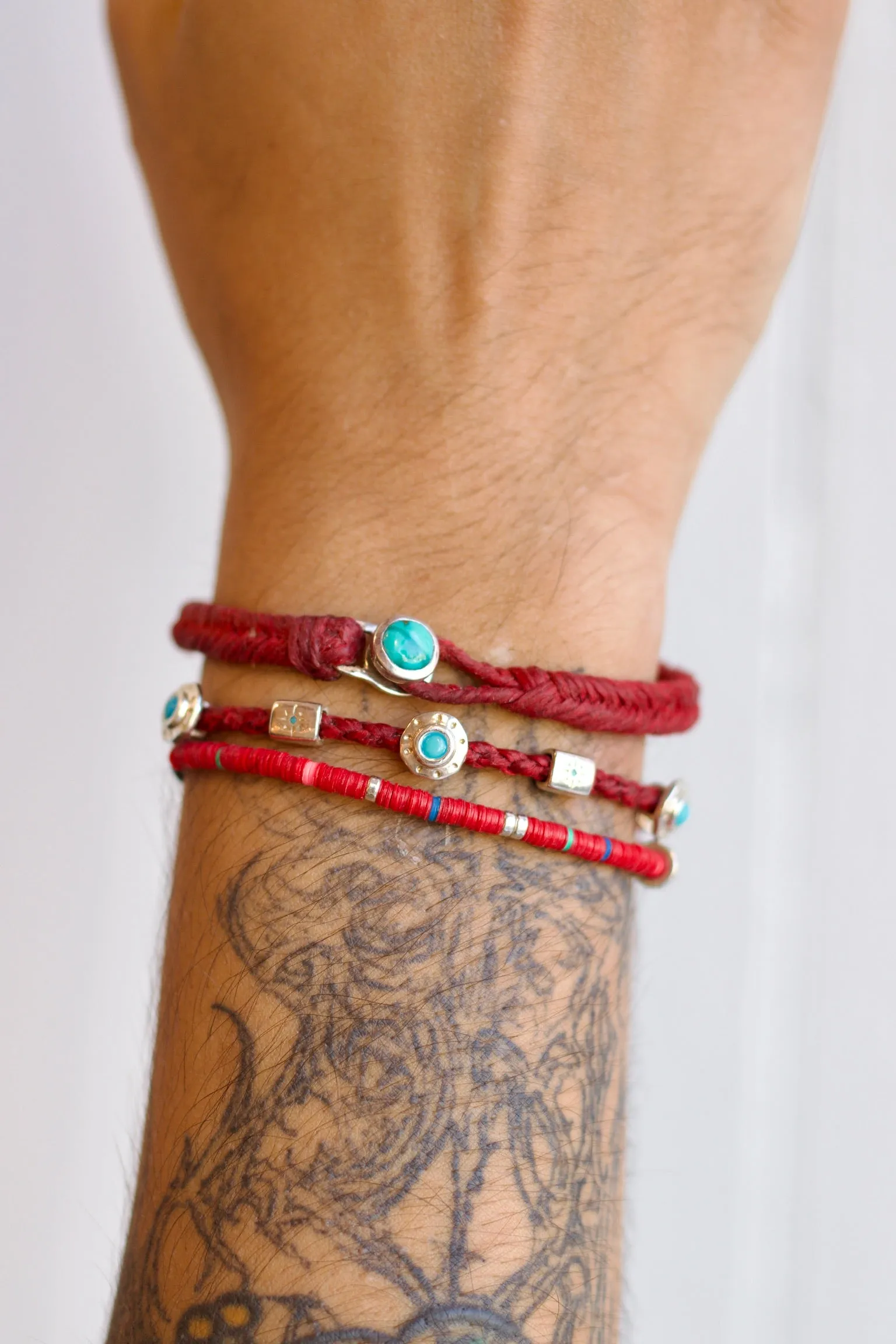Totem Rope Bracelet with Turquoise