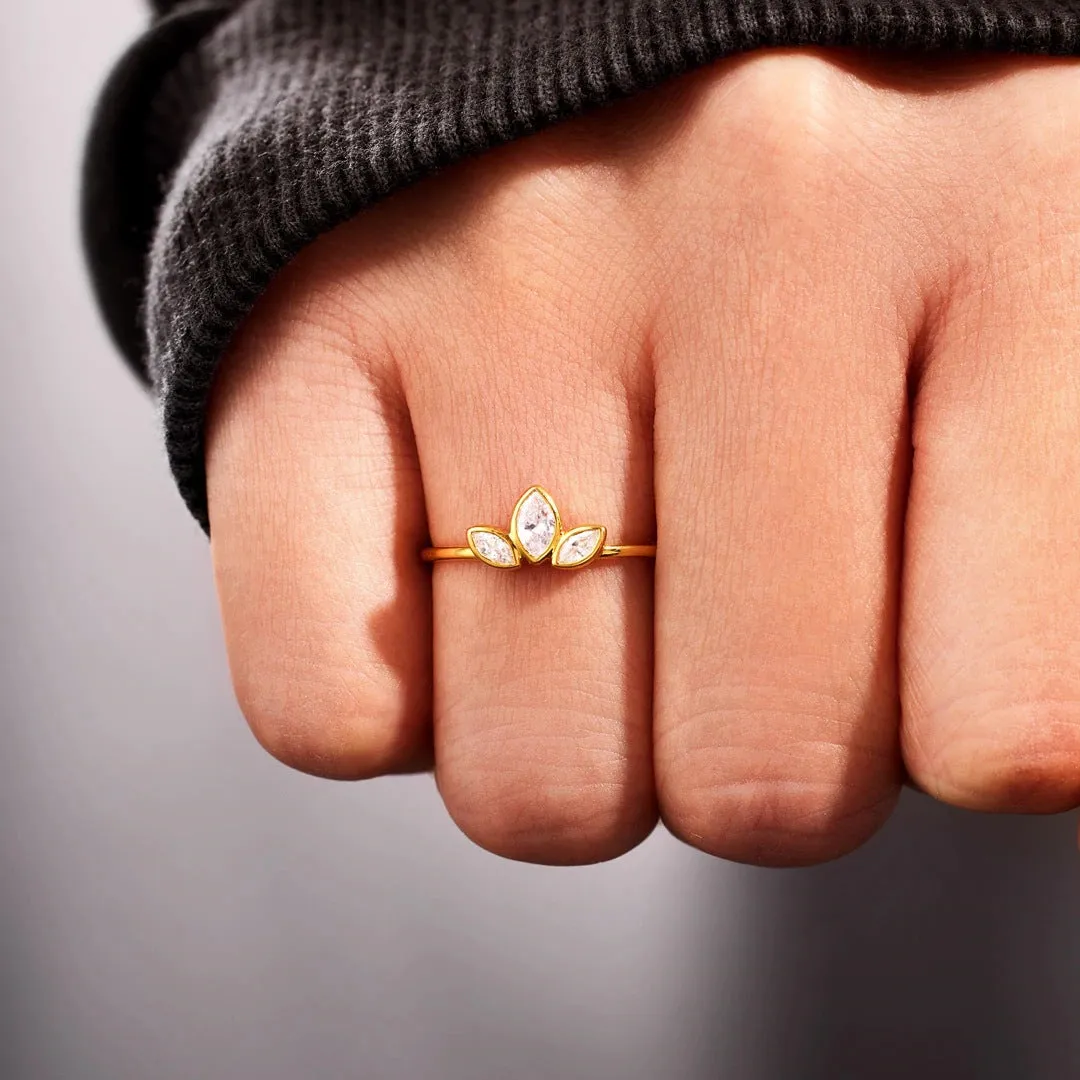 Triple Leaf Ring