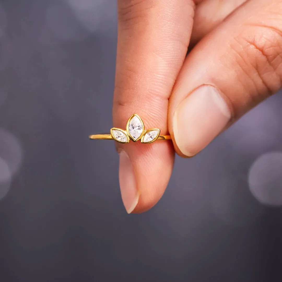 Triple Leaf Ring
