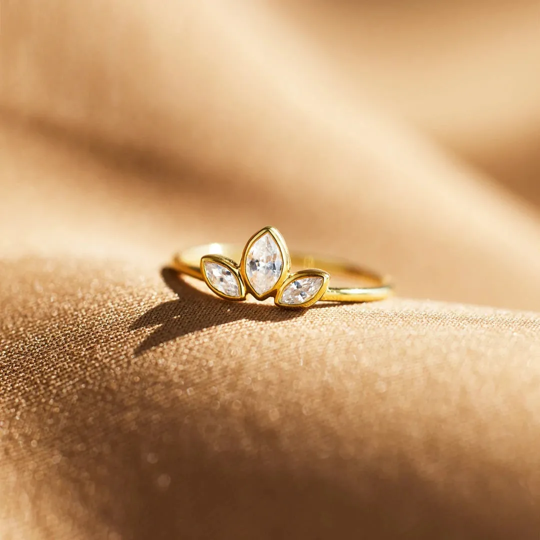 Triple Leaf Ring