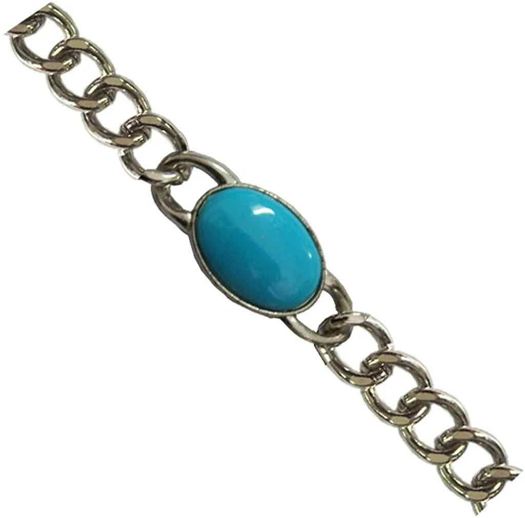 Turquoise Bracelet for Kids Steel Chain Bracelet Mens Jewellery for Gifting -Embedded Style Salman Khan Inspired