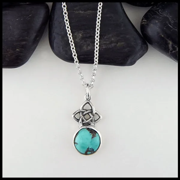 Turquoise Pendant and Drop Earring Set