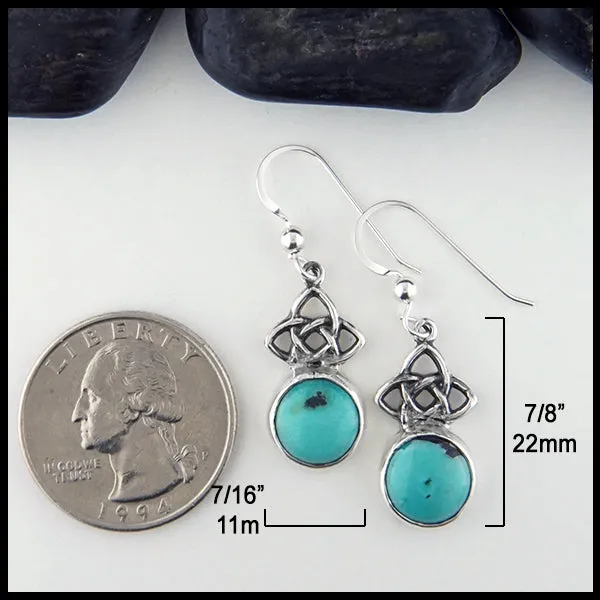 Turquoise Pendant and Drop Earring Set