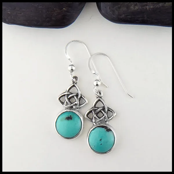 Turquoise Pendant and Drop Earring Set