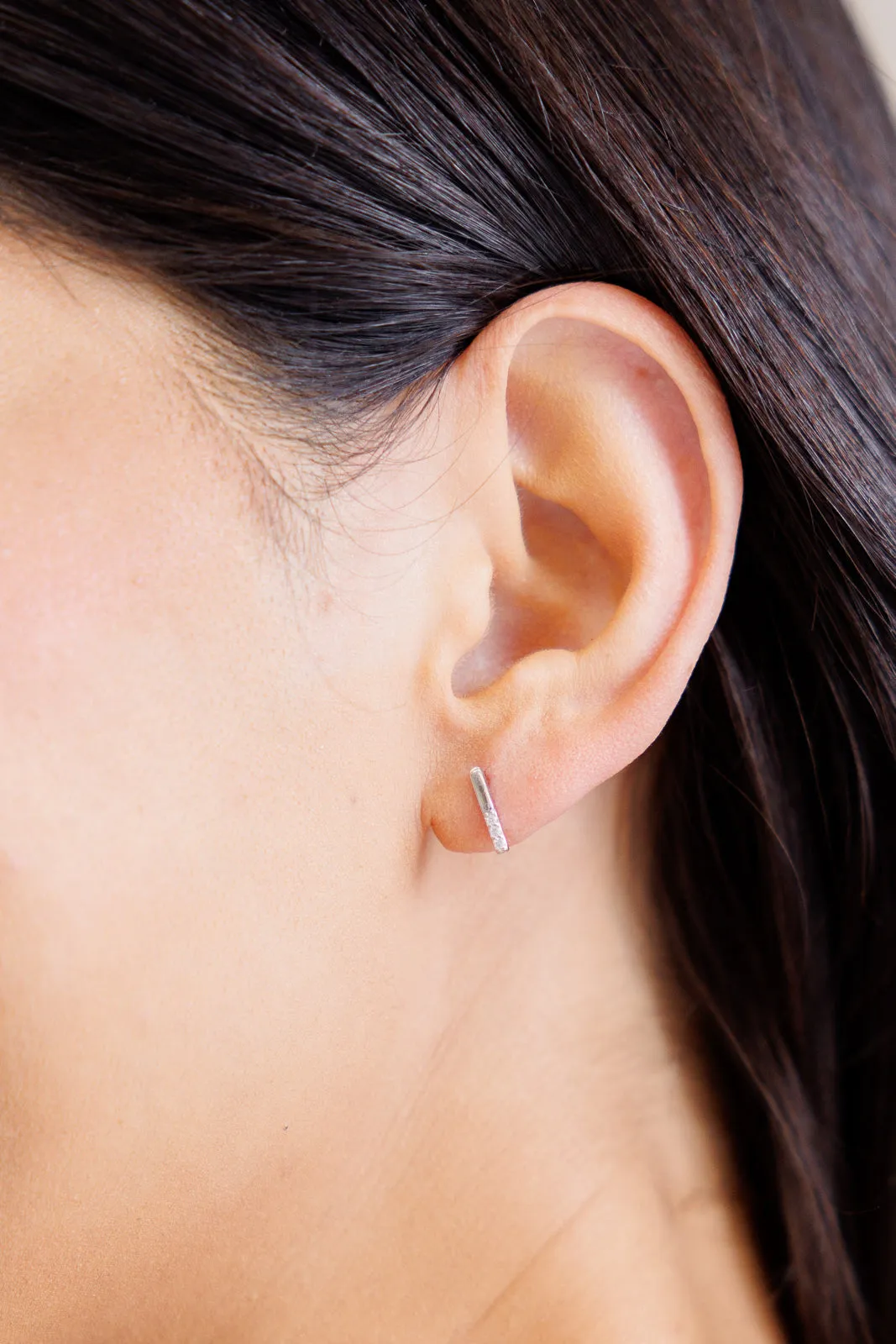 Twin Sparkle Silver Stud Earrings - 11/22