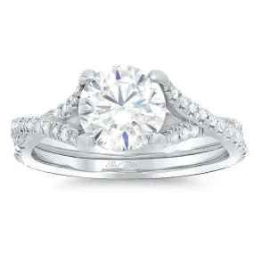 Twisting Moissanite Engagement Ring