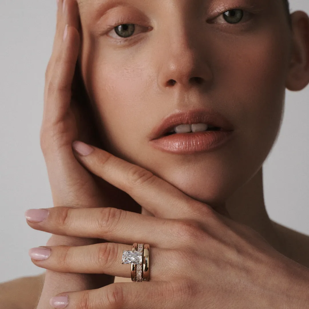 Valley Radiant Diamond Band  | Halfway Diamonds