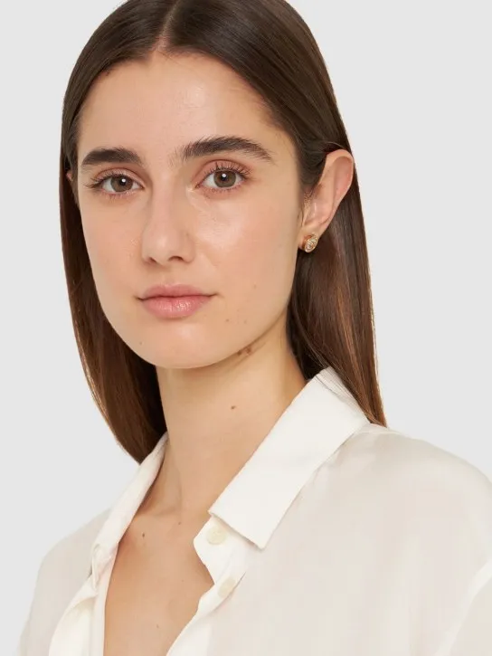 Versace   Medusa mother of pearl earrings 