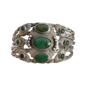 Vintage Navajo Sterling Silver Braided Cuff Bracelet