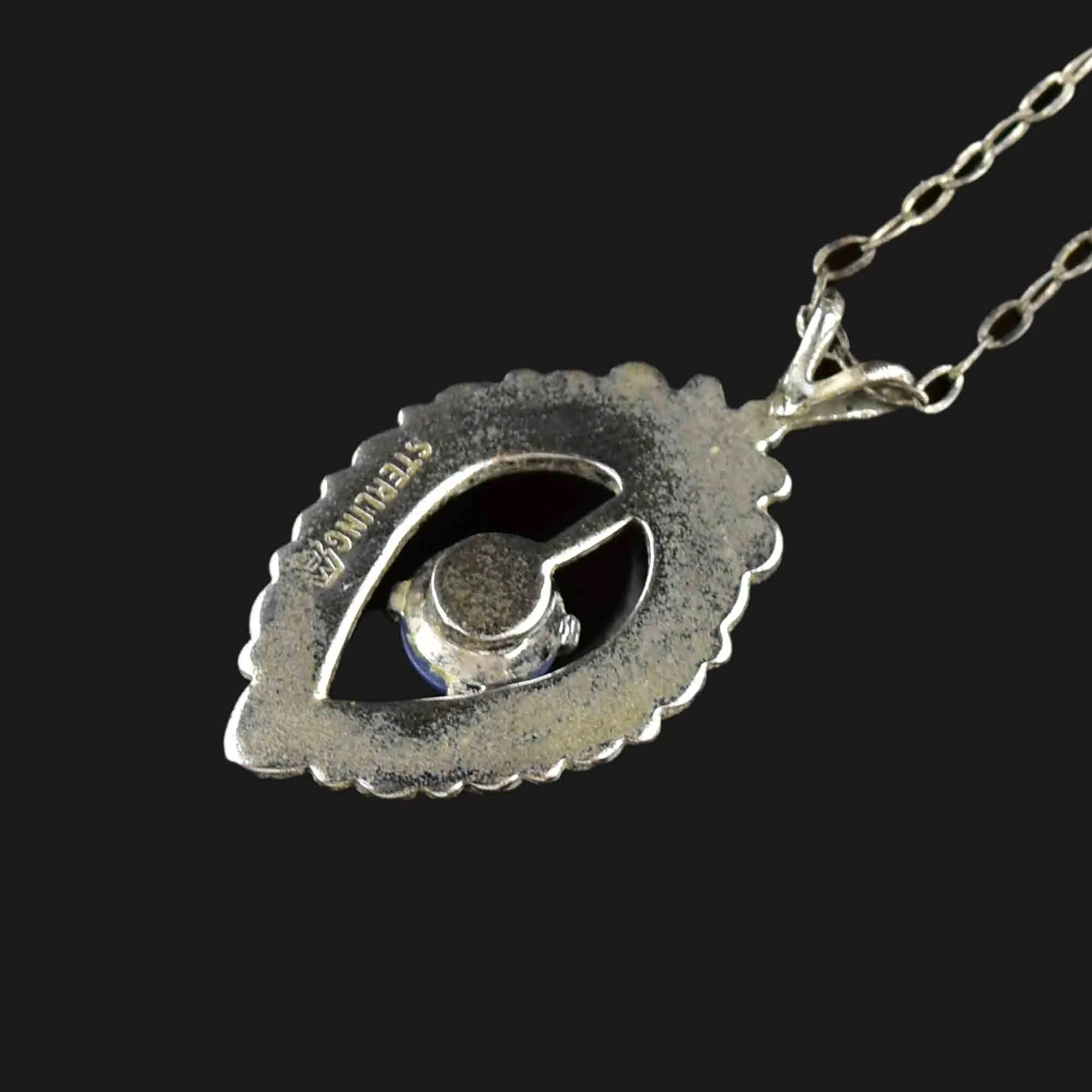 Vintage Sterling Silver Lindy Star Sapphire Necklace