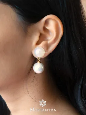 White Color Gold Plated Earrings - CSTEAR228